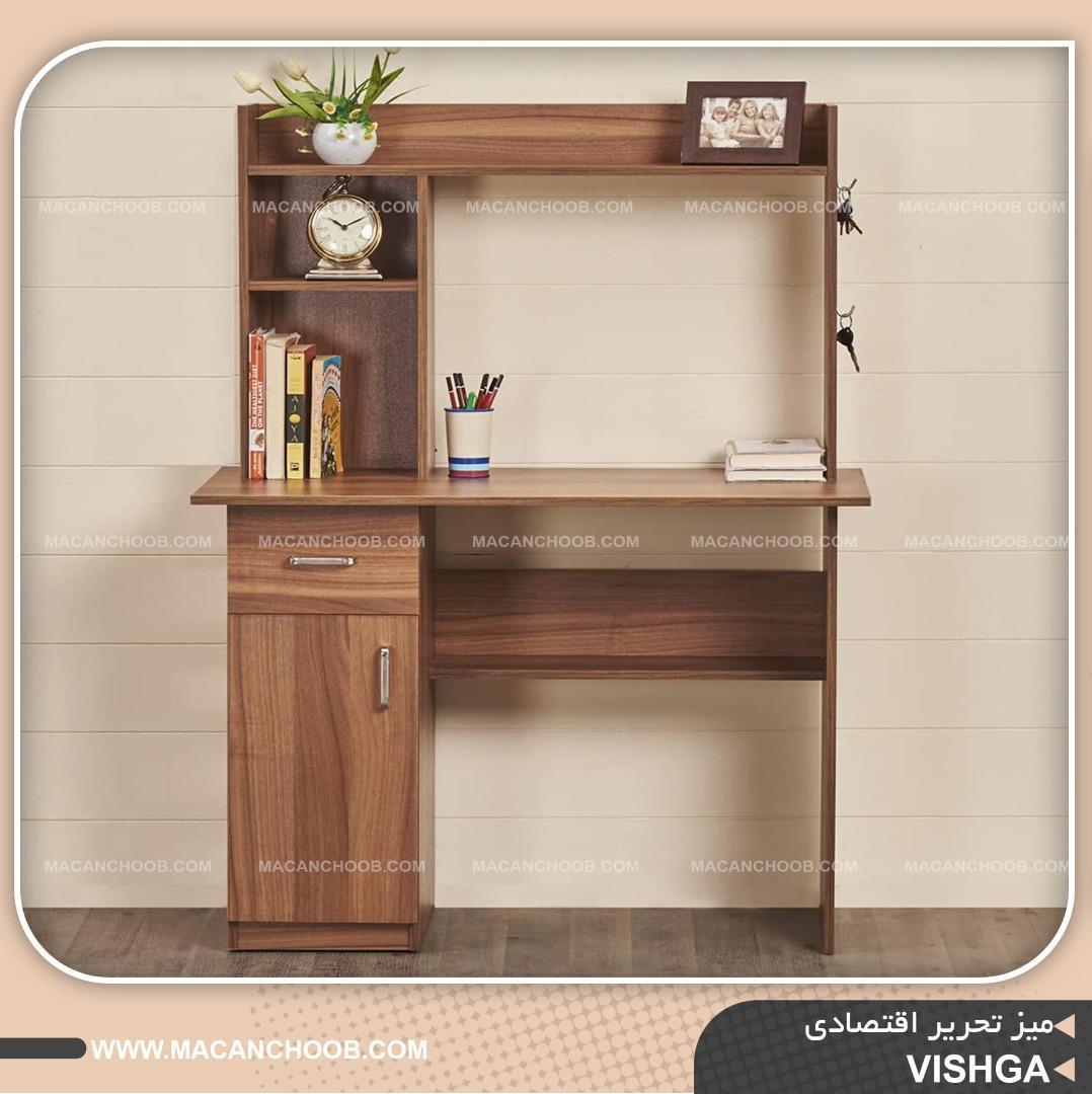 میز تحریر و مطالعه کشو و کتابخانه دار مدل VISHGA 